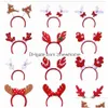 Christmas Decorations Headband For Kids Adt Deer Ears Party Deals Santa Xmas Hair Band Clasp Headwear Gift Jk1910 Drop Delivery Home G Dh2Xj