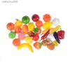 Kitchens Play Food 10pcs/lot Pretend Kitchen Toys Pretend Play Kids Toy Children Educational Fruits Vegetables Cut Food For Girls BeiensL231026