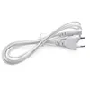 Cable de extensión blanco de 2p con clavija UE, Cable de extensión de encendido para lámpara, fuente de alimentación europea de figura 8 para iluminación Led, Cargador USB de 1,5 m