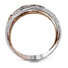 Кольца-кластеры MENGYI, модное двухцветное кольцо на палец с крестом, современное 2023, 9, 2, 5, розовое золото, два тона, наполненное CZ, свадебное