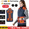 Utomhusjackor Hoodies 17/13/9 Zone Hot Tank Top Men's Electric Heating USB Jacket 231026