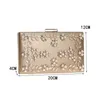 Kvällspåsar Kvinnor Fashion Clutch Bag Beaded Leaf Metal Gold Lady Evening Bag Chain Shoulder Handväskor Party Wedding Bridal Bags 231026