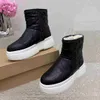 Designer shoes: Women's thick soled wool snow boots popular in winters