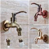 Bathroom Sink Faucets Wall Mount Decorative Pool Outdoor Garden Faucet Washing Hine Mop Bibcock Antique Dragon Carved Brass Retro Drop Dhvmb