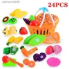 Kuchnie grają w żywność zabawki owocowe plastikowe zabawki pokarmowe pokrojone owoce Udawaj Zestaw Zestaw maluchowe warzywal231026