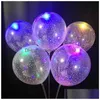 Ballon Led Luminous Transparant Clear Bobo Balls Ballonnen Hartletters Print Valentijnsdag Geschenken Party Decor Toys Drop levering nov Dhsqe