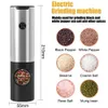 Mills Electric Salt And Pepper Grinder Automatic USB Rechargeable Stainless Steel Adjustable Coarseness Spice Mill With LED Light 231026