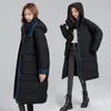 Women's Down Parkas Mid Length Jacket Women Parka Coat 2023 Winter Thicken Windproof Warm Hooded Fashion Female Cotton Outerwear 231026