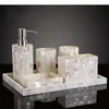 Bath Accessory Set Resin Bathroom Lotion Bottle Mouthwash Cup Toothbrush Holder Soap Dishes Creative Home Shampoo Hand Sanitizer Storage