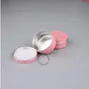 50pcs / Lot Promotion 50g Pot de crème en aluminium vide Solide Rose Flacon Conteneur facial Bouteille rechargeable Femmes Case pour Powderhood Qté Nodlj