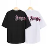 Angel Pa Harajuku 23SS Spring Letter Drucken T -Shirt lose übergroße Engel Hip Hop Unisex Short Tees WXA