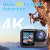 Väderbeständiga kameror 2023 5K 4K 60FPSWIFI EIS Outdoor Sports DV Dual Screen Touch Body Waterproof Action Camera för Vlog 231025