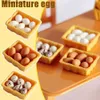 Kitchens Play Food Miniature Kitchen Food Mini Egg With Egg Trays For Blyth Barbies Doll Toys Miniature Food And Game Model Of Doll HouseL231026