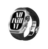 AP Mod Kit Premium Titanium Alloy Cover Case for Apple Watch Ultra 49mm Soft Fluororubber Band