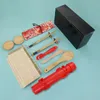 Sushi Tools Maker Set Machine Mold Bazooka Roller Kit Vegetabiliska kött Rullande bambu Mat DIY Kök Gadgets Tillbehör 231026