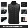 Gilet da uomo 3XL 9 posti Gilet riscaldato USB Uomo donna Abbigliamento termico invernale Gilet da caccia Giacca riscaldante con controllo intelligente della temperatura 3 colori 231025