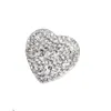 Magneti per frigorifero a forma di cuore con diamanti Adesivi magnetici in acciaio inossidabile Adesivi decorativi per frigorifero domestico