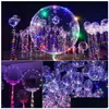 Ballon LED Ballons Night Light Up Jouets Clear String Lights Flasher Transparent Bobo Balls Party Décoration Cca11729-A Drop Delivery Dhljd