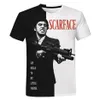 Heren T-shirts 2022 Film Scarface T-shirt Tony Montana 3D Gedrukt Streetwear Mannen Vrouwen Mode Casual Harajuku Cool Tee Tops254V