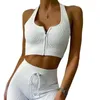 Actieve sets Damestrainingskleding Set Trekkoord Fitnesspak Yoga Rits Crop Top BH Sportkleding Dames Sportkleding Gymkleding