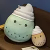 Nadziewane pluszowe zwierzęta lodowe pluszowe mleko miękkie lalka bąbelki owoce herbaty sofa sofa poduszka dla dzieci