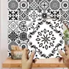 Wall Stickers 16pcsset Black White Tiles Sticker Kitchen Backsplash Wardrobe Bathroom Waterproof Peel Stick Bright Film Art Decals 231026