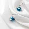 Boucles d'oreilles en cristal étoile Modian pour femmes en argent Sterling 925, clous d'oreilles Satellite galaxie, bijoux de Style coréen YQ231026