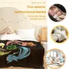 Blankets FFXIV Summoner - Carbuncles Throw Blanket Airplane Travel Decoration Soft Warm Bedspread