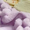 Set di biancheria da letto di design da letto per letti ispessiti di coniglio e velluto per latte per calore a doppia faccia
