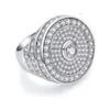 Trend Cool Luxury Diamonds S925 smycken Mens diamantringar för Moissanite Hip Hop Men Micro Pave 5 Row Ring