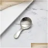 Spoons Stainless Steel Spoon Mini Coffee Tea Metal Sugar Salt Scoop Kids Ice Cream Kitchen Tableware Qw9431 Drop Delivery Home Garden Dhz5B