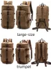 Duffel Bags Men's Canvas Vertikal fyrkantig axelväska med justerbar en-axelfunktionLarge-kapacitet Barrel Student