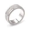Moissanite Diamond Men's Ring 925 Silver Plated Platinum Ring Hip Hop Style Diamond Ring