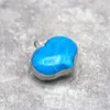 Colares de pingente 10 pcs atacado azul cobre estanho howlite pedra presente para ela jóias artesanais soldadas ponto de forma de coração pm27316