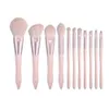 Makeup Tools Pink 11pcs Brushes Set Cosmetic Powder Foundation Blush Contour Concealer Eyebrow Eye Shadow Blending Brush Make Up Tool 231025