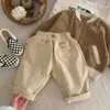 Trousers Children's In Spring And Autumn Kids Pure Cotton Pants Casual Style Solid Straight 231025