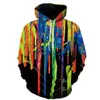 Customized Hoodies & Sweatshirts Colorful pigment splashing Men's hooded sweater