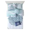 Set di biancheria da letto Mainstays Teal Medaglione 10 pezzi Letto in borsa Set piumino con lenzuola 231026