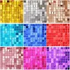 Other Event Party Supplies 1224Pcs Square Shimmer Sequin Panel Wall Glitter Birthday Background Decorations Backdrop Curtain For Wedding Decor 231026