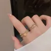 Band Ringen KADRUFI Zoete Y2K Kleurrijke Koreaanse Mode Glanzende Opening Verstelbare Hartvorm Kristal Vinger Ring Sieraden Gift 231025