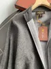 Mens Knit Winter Loro Piana Cashmere Thick Coat Dark Grey Sweaters