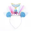 Party Hats Little Mermaid Crown Headband Tail Hat Po Props For Girl 1St Birthday Hair Accessories L230621 Drop Delivery Home Garden Fe Dhorm