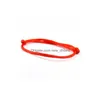 Bracelets de charme réglable rouge coréen cordon bracelet simple faisant chanceux hommes femmes bijoux amoureux cadeau livraison directe Dhaxy