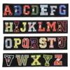 Custom Brand Logo A-Z English Letter Patch Iron on Embroidery Hook and Loop Patches for Clothes with It Clothing Appliques DIY Accessory Armband Badge