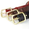 Belts FAJARINA Mens Top Quality Cow Skin Casual Pure Genuine Leather Retro Brass Pin Buckle Belt Men Jeans N17FJ763 YQ231026