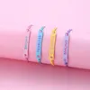 Charm Bracelets Luoluo&baby 4Pcs/Set Colorful Letter Friends Charms Adjustable Hand Woven For Girls Kids Fashion Jewelry Gifts