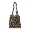 Sacs de soirée Sac à bandoulière pour femmes à la main d'été Vintage tissé à la main couleur mixte bois perlé grande capacité polyvalent dames sac à main