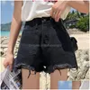 Dames Shorts Dames S Denim Gat Verzwakt Zomer Meisjes College All Match Effen Jonger Ins Prevalent Hoge taille Casual Mujer Slank Dhrva