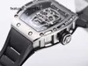 Uurwerkhorloge Skull Active Tourbillon hoog Rm052-01 Rm52-01 Mysterieuze schedel uitgehold volautomatische herenmechaniek