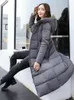 Kvinnor Down Parkas 2023 Winter Parka Long Coat Women Whitethick Warm Cotton Fashion Hooded Puffer Windproof Snow Overcoat 231026